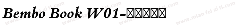 Bembo Book W01字体转换
